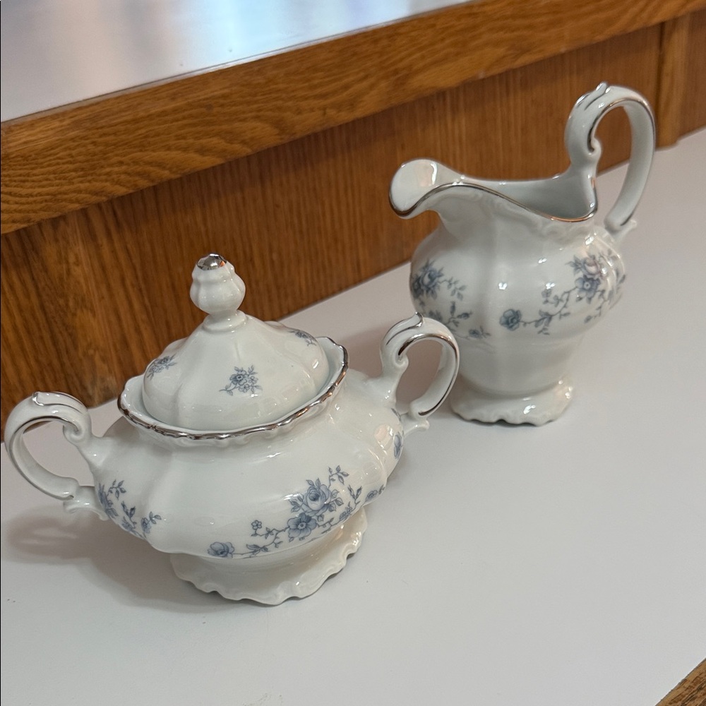 Vintage Johann Haviland China creamer and sugar set